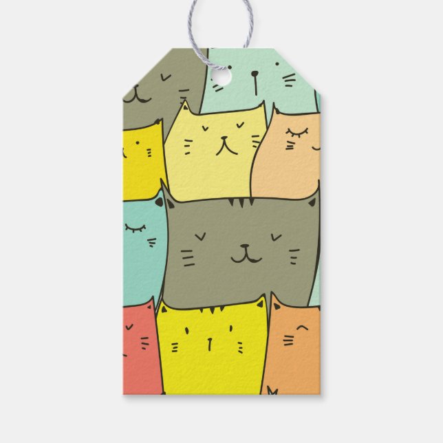 Märkrn Katt, redigerbar gåva Presentetikett (Framsidan)