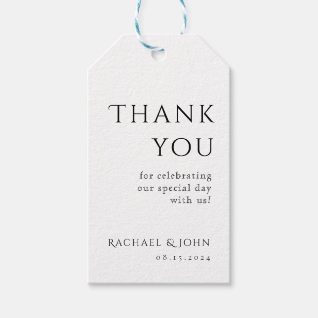 Märkrn Klassisk bröllopsförmån Presentetikett (Framsidan)