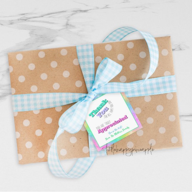 Märkrn Lärare/Tack för personalbedömning Gåvor Etiketter (Skapare uppladdad)