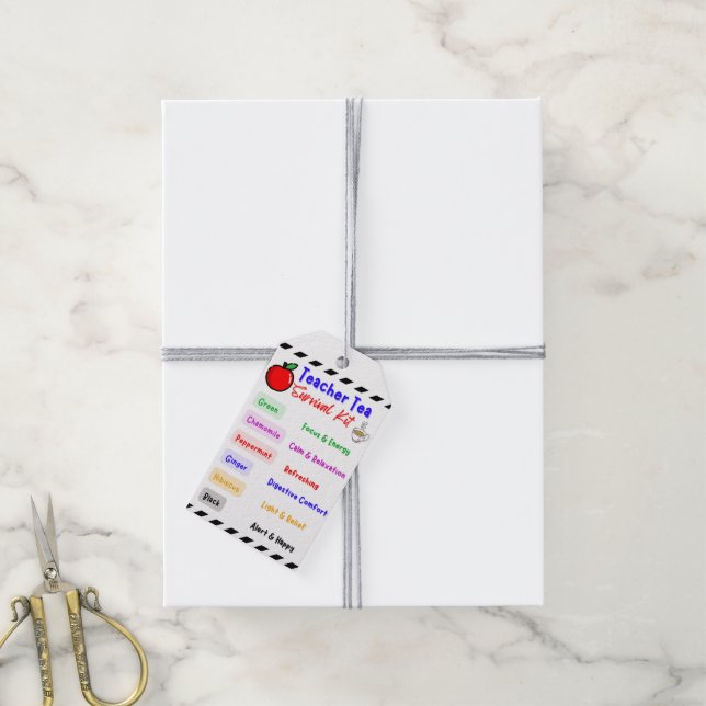 Märkrn Lärartea Survival Kit Gift Presentetikett (Med Snöre)