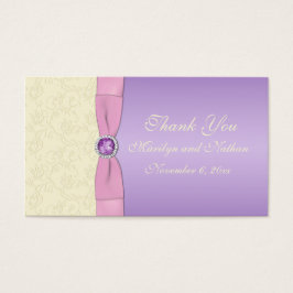 Märkrn Lavender, Rosa och Ivory Wedding Favor Visitkort