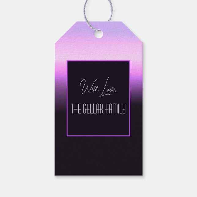 Märkrn Lavender Sunset Gift Presentetikett (Framsidan)