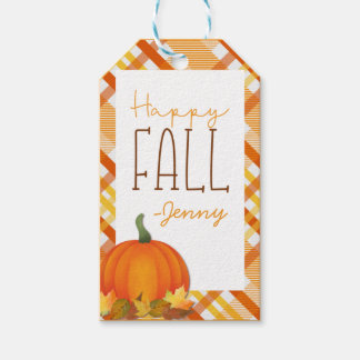 Märkrn Lycklig Fall Gift för Thanksgiving Presentetikett