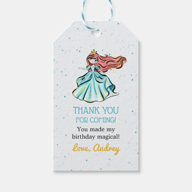 Märkrn Magic Princess Fairytale Favor Tack Presentetikett (Framsidan)