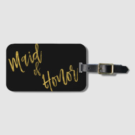 Märkrn maid of honor Gold Foil Luggage Bag Bag Bagagebricka