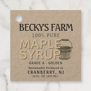 Märkrn Maple Syrup Kraft Nutrition Facts Bucket Gåvor Etiketter