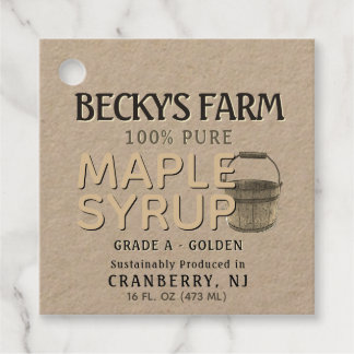 Märkrn Maple Syrup Kraft Nutrition Facts Bucket Gåvor Etiketter