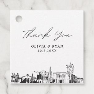 Märkrn Mesa Arizona Landmarks Wedding Favor Gåvor Etiketter