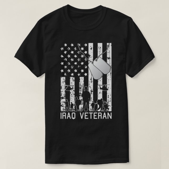 Märkrn Militärarmén i den irakiska veteranesiska a T Shirt (Design framsida)