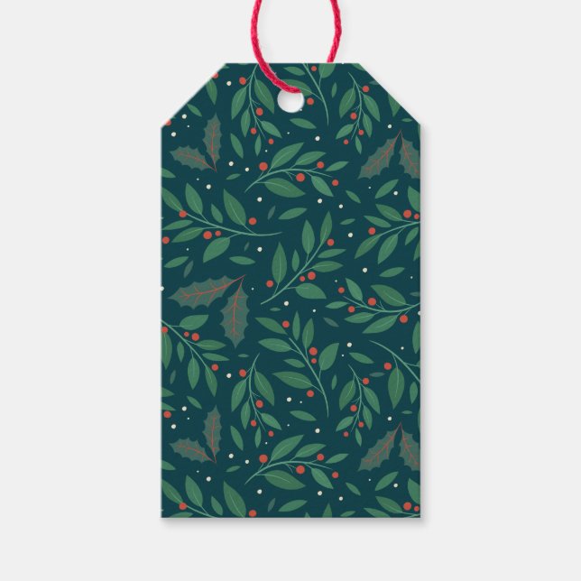 Märkrn Mistletoe & Holly Charm Gift Presentetikett (Framsidan)