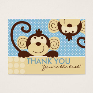 Märkrn mod Monkey TY Gift Visitkort