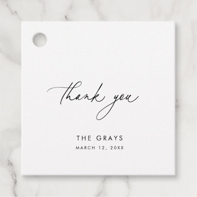 Märkrn Modern bröllopsförmån Gåvor Etiketter (Framsida)