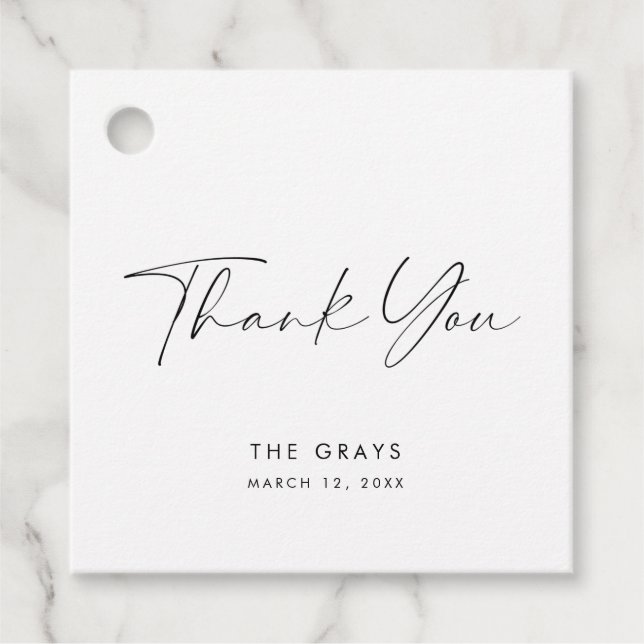 Märkrn Modern bröllopsförmån Gåvor Etiketter (Framsida)