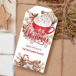 Märkrn Modern Personlig Red jul Cookie Gift Presentetikett