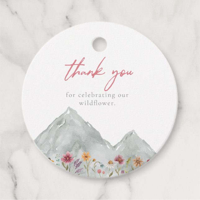 Märkrn Mountain Wildblomma Gåvor Etiketter (Framsida)