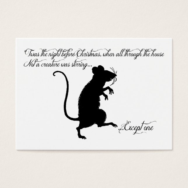 märkrn "Natten före julgåva" Visitkort (Framsidan)