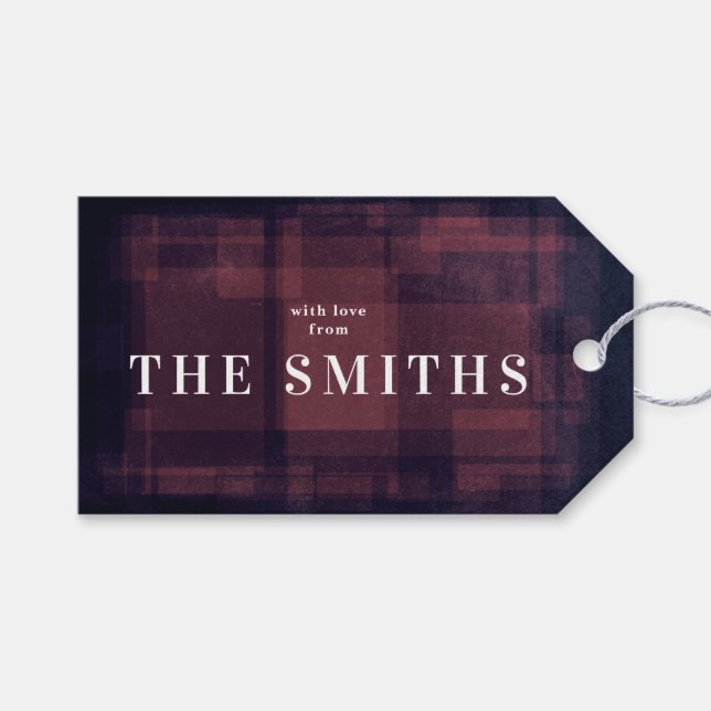 Märkrn Navy Chalk jul Helgdag Gift Presentetikett (Framsidan (Horisontell))