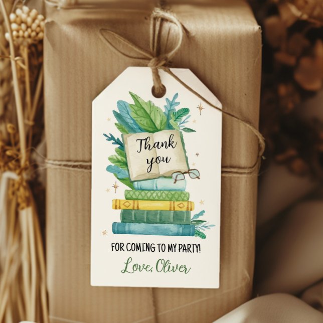 Märkrn New Chapter Storybook Party Tack Presentetikett (Skapare uppladdad)