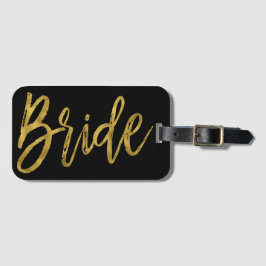 Märkrn Newlyed Bride Gold Foil Luggage Bag Bagagebricka