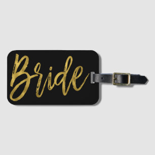 Märkrn Newlyed Bride Gold Foil Luggage Bag Bagagebricka