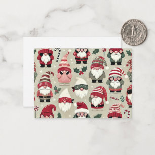 Märkrn "No Peeking", jultomte som samordnar "No Pe Anteckningskort