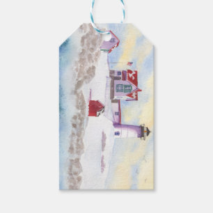 Märkrn Nubble Lighthouse Winter Gift Presentetikett