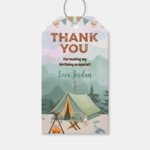 Märkrn One Lycklig Camper Birthday Tack Presentetikett