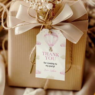 Märkrn Onederbörd Luftballong Birthday Tack Presentetikett