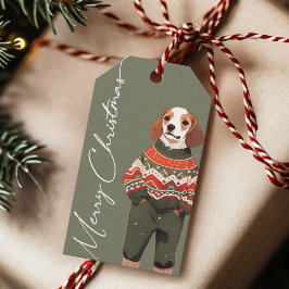 Märkrn personlig Beagle Hund Helgdag Gift Presentetikett