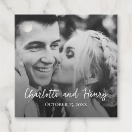 Märkrn Photo Personlig Tack Bröllop Gift Gåvor Etiketter