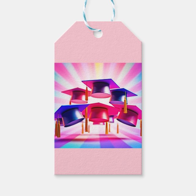 Märkrn PopArt Studenten Hats Gift Presentetikett (Framsidan)