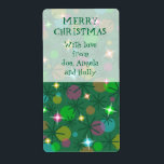 Märkrn porträtt för julklapp i Ljus Fraktsedel<br><div class="desc">En roligt,  en fektiv,  reflexdesign som inspireras av regnbåge-färgad-ljus på julgran. Mjuk märkre med grönt,  blått,  rosa,  orange för gult och anpassade som du kan anpassa med din egen text,  bilder och dina egna idéer. Skapat med digital teknik genom jess perry.</div>