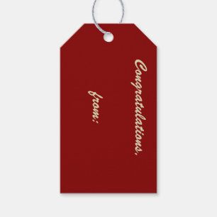 Märkrn Red Raspberry Grattiss Gift Presentetikett