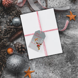 Märkrn Reindeer Snowflake minimalist Red brev Gift Presentetikett