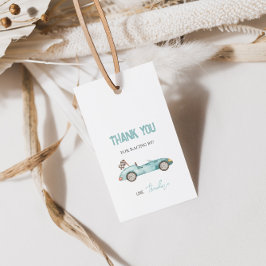 Märkrn Retro Tävling Blue Gift Presentetikett