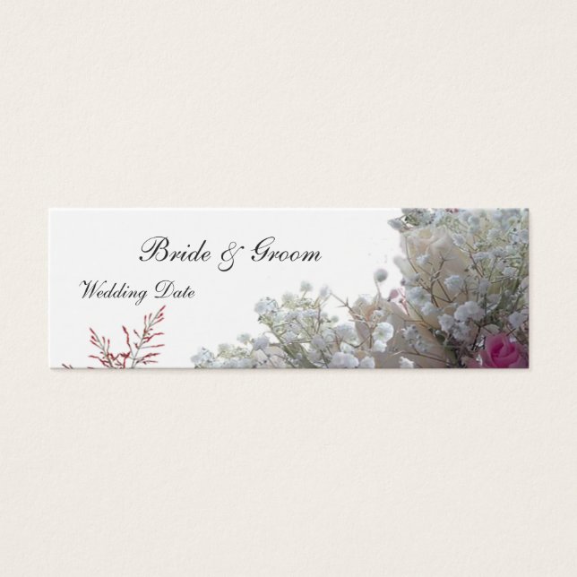 Märkrn ro Wedding Favor Litet Visitkort (Framsidan)