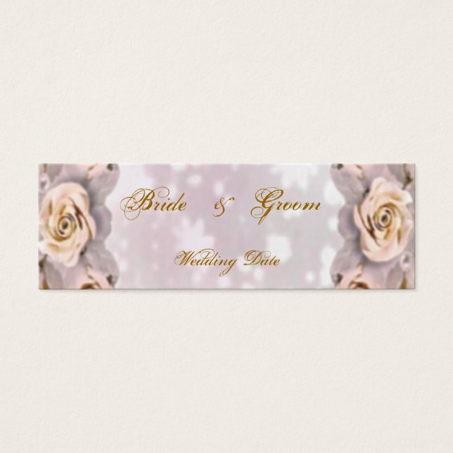 Märkrn ro Wedding Favor Litet Visitkort (Framsidan)