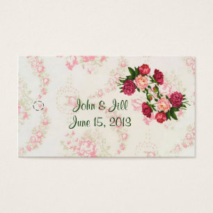 Märkrn rosa ros Wedding Favor Vänta Visitkort
