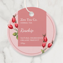 Märkrn Roseship Herbal Tea Business Gåvor Etiketter