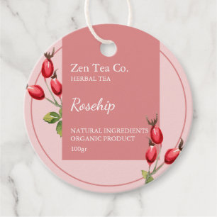 Märkrn Roseship Herbal Tea Business Gåvor Etiketter