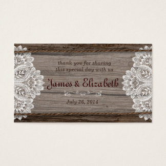 Märkrn Rustic Barn Wedding Favor Visitkort