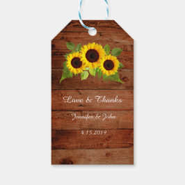 Märkrn Rustic Fern SunblommWedding Favor Gift Presentetikett
