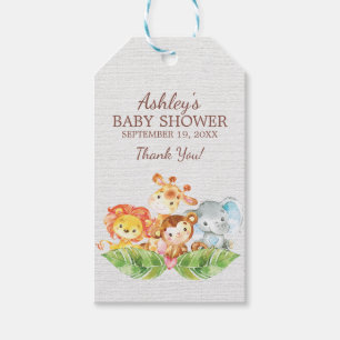 Märkrn Safari Jungle Boys Baby Shower Favor Gift Presentetikett