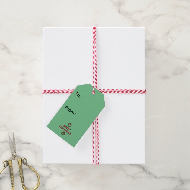 Märkrn Santa Gris Gift Presentetikett (Med Snöre)