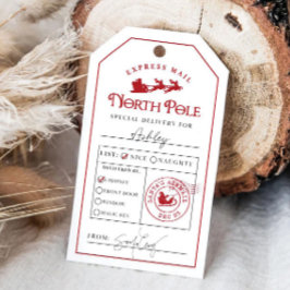 Märkrn Santa Worksho, Speciell leveranskorgen för Presentetikett