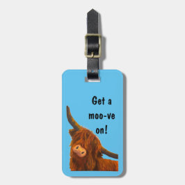 Märkrn Scottish Highland Cow Bag Bagagebricka