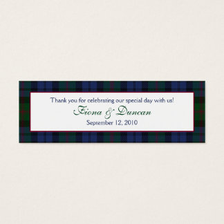 Märkrn Scottish Play Baird Tartan Wedding Favor Litet Visitkort