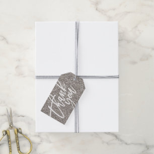 märkrn silver Glitter Tack Gift Presentetikett