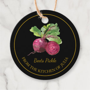 Märkrn Simme Beet Pickles hängning Gåvor Etiketter