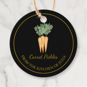 Märkrn Simme Homemade Carrot Pickles Hopp Gåvor Etiketter